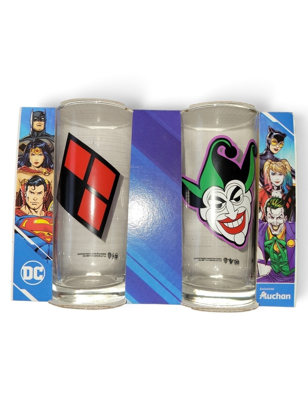 DC Comic The Joke & Harley Quinn Collector Glasses